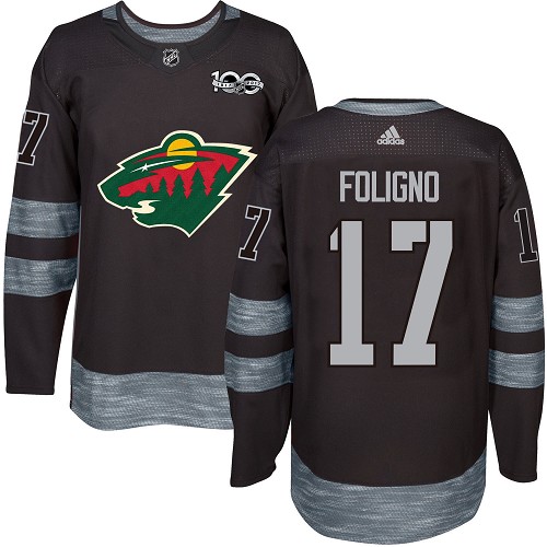 Adidas Wild #17 Marcus Foligno Black 1917-100th Anniversary Stitched NHL Jersey